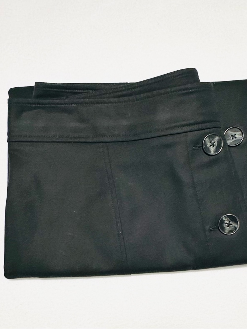 Rafaella Black Button-Front Pencil Midi Skirt - Picture 4 of 4